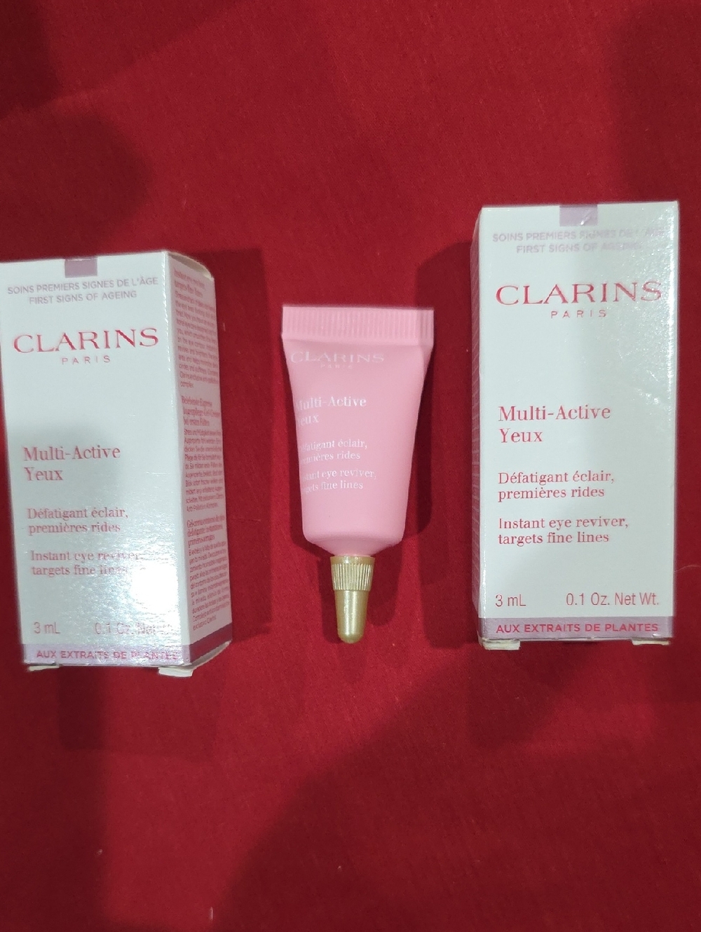 Clarins Multi-Active Yeux Eye Reviver Cream - Pink 2 Piece Bundle